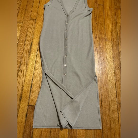 Vintage Express Womens Beige Button-Down V-Neck Sleeveless Maxi Dress Size Small - Picture 8 of 10